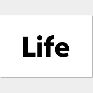 Life - Typographic Design. White Tee. Posters and Art